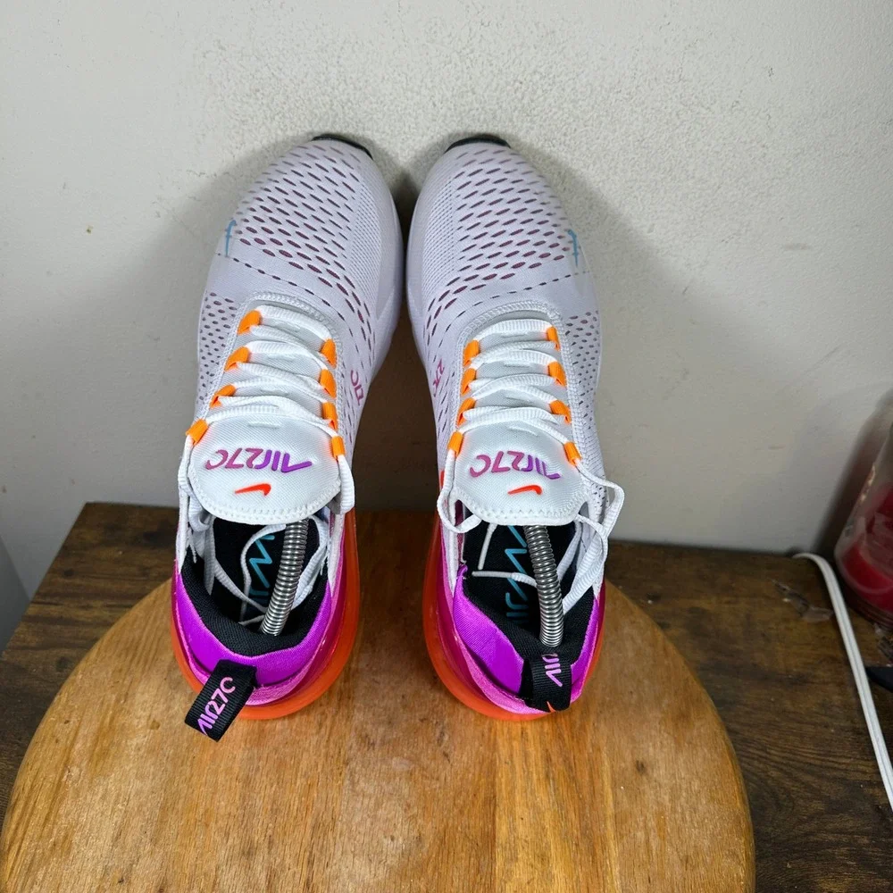 Nike Air Max 270 Womens 11.5 White Pink Orange FD0824-100 Running Shoes